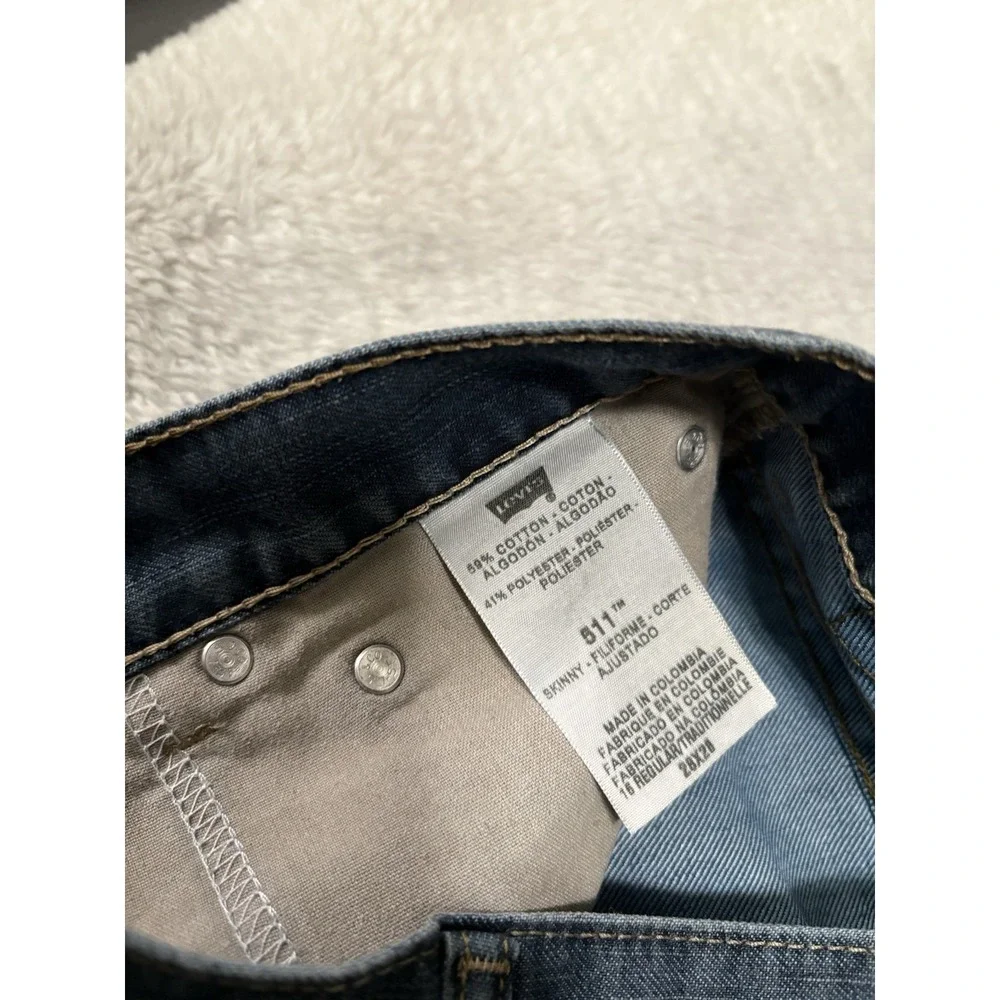 Levi's 511 Mens Blue‎ Denim Skinny Jeans Size 28x28 Pants
